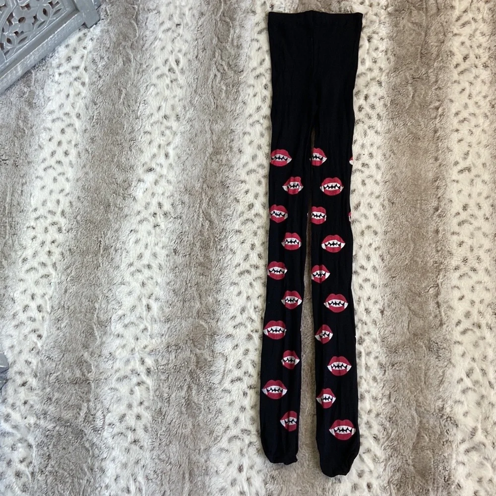NWOT! Vampire teeth tights girl OS Halloween costume party spooky trick or treat